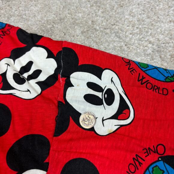 Vintage 90s Mickeys Reversible Bomber AOP Jacket Men's XL - Picture 12 of 14